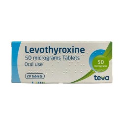T4 Levothyroxhine by Teva 25mcg x 28 tablets